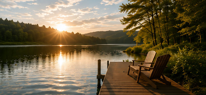 Peaceful lakeside setting