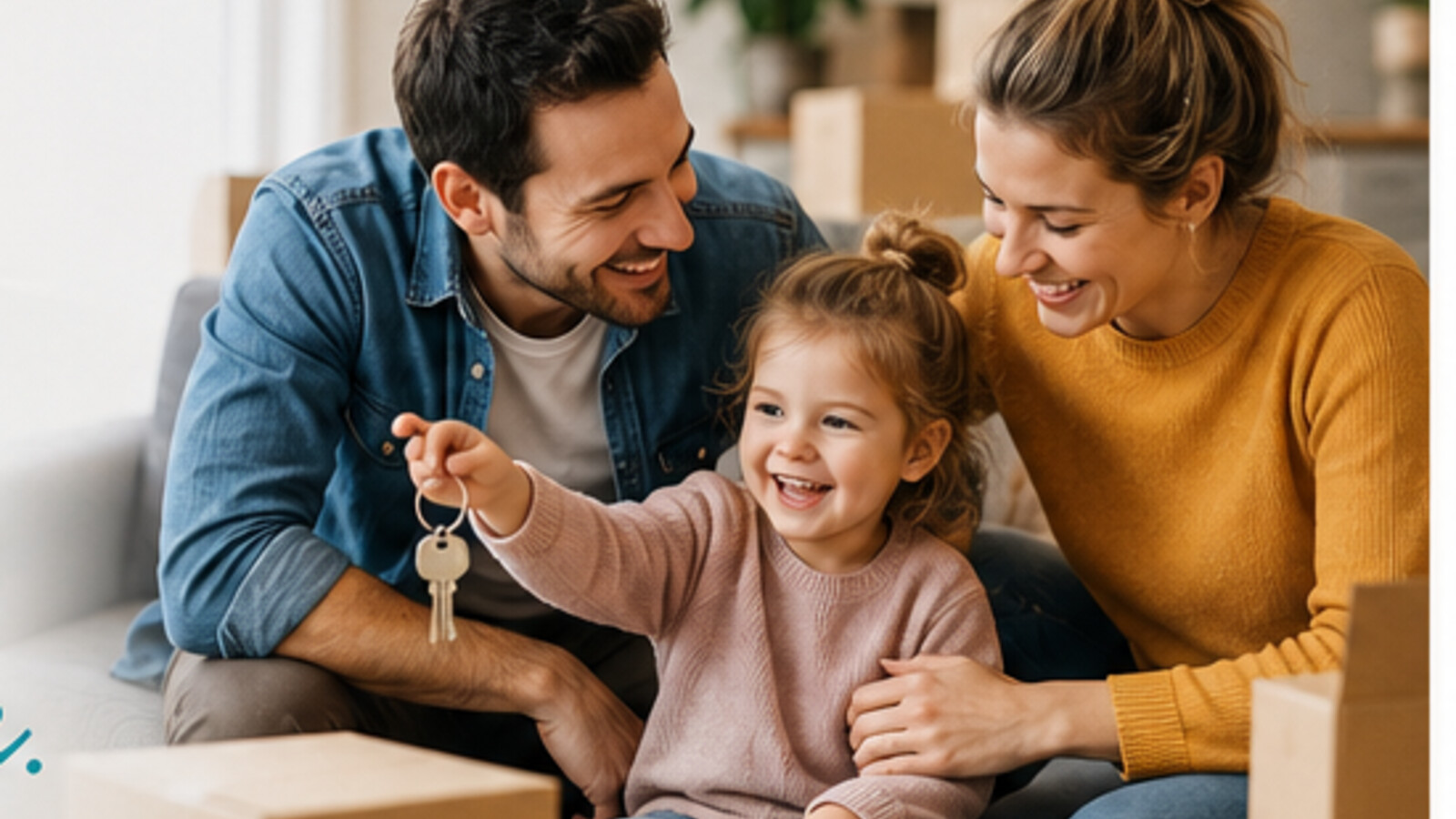 Family enjoying time together at home